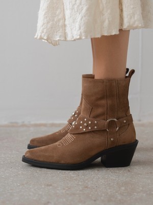 Lamar Camel Süet Troklu Hakiki Deri Kadın Bot