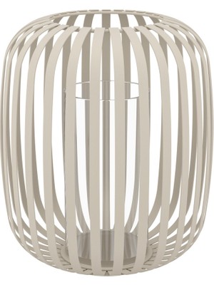 Eglo 422778 "romazzına" 23 cm Yüksekliğinde 19.8 cm Çapında Kum Rengi Şeffaf Dekoratif Mumluk