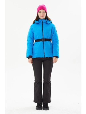 Exuma Kadın Kayak Montu Mavi L Su İtici ve Rüzgar Geçirmez %100 Polyester Kumaş Özellikli