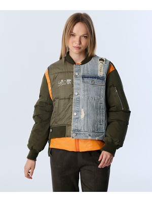 Denim Mıx Colorblock Mont TW6250012171022