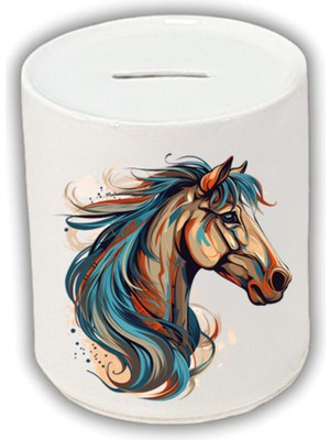 At Kafası Baskılı Kumbara - Para Biriktirme Kumbarası