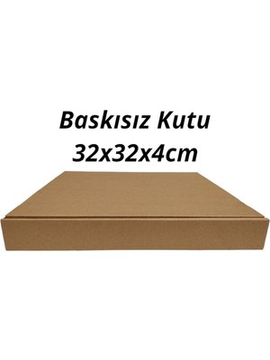 Baskısız Pizza Kutusu (32X32X4) 10 Adet Kutu Rengi 32 x 32 x 4 10'lu Pide Kutusu