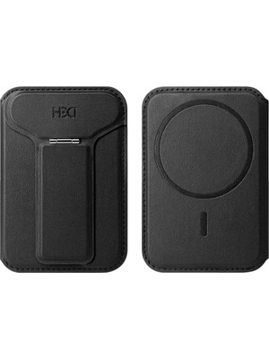 HS-021 Stant Özellikli Magsafe Kartlık - Siyah