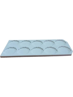 Epoksi  Silikon Kalıp Tırtıklı Kenar Magnet Kalıbı 6.8 cm 10 Lu