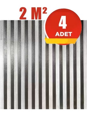 70X70CM 0,50M² Lambri Panel Ahşap Duvar Çıtası Desenli Kendinden Yapışkanlı Akustik Duvar Paneli Köpük -1402