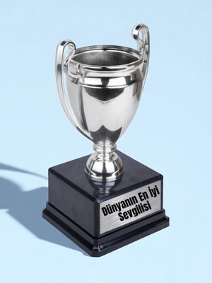 Dünyanın En Iyi Sevgilisi Baskılı Sevgiliye Ödül 23 cm Şampiyonluk Kupası - Sevgiliye Doğum Günü