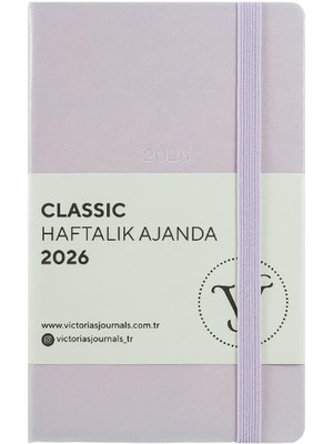 Victoria's Journals Classic 2026 Haftalık Ajanda A6 (9x14 cm) Sert Kapak Ivory 70gr.