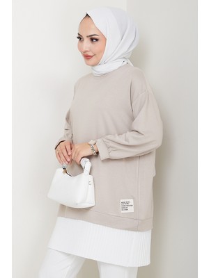 Arma Detay Piliseli Oysho Tunik 1627 - Taş