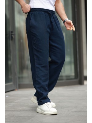 Keten Bağcıklı Jogger Pantolon