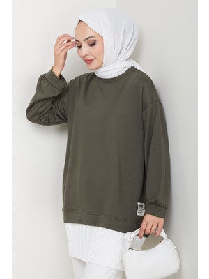 Arma Detay Piliseli Oysho Tunik 1627 - Haki