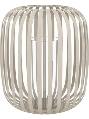 Eglo 422775 "romazzına" 37.2 cm Yüksekliğinde 32.4 cm Çapında Kum Rengi Şeffaf Dekoratif Mumluk