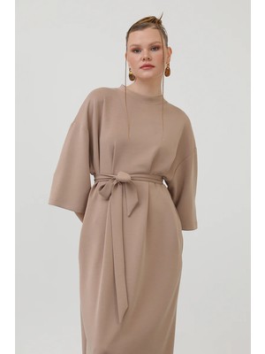 Kadın Kuşak Detaylı Basic Elbise
