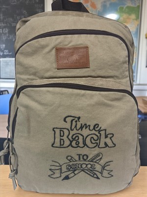 Old Cotton Cargo Old Cotton Kaliteli Siyah Vintage Salaş Baskılı Disayn Günlük Gezi Okul Sırt Çantası Revilla Bag 28X38CM