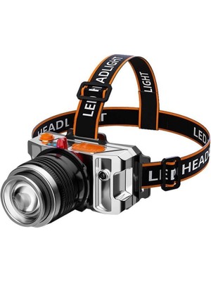 PS-009 Güçlü Süper Parlak Sensörlü T6 LED Uzun Menzilli Su Geçirmez 1200 Lümen USB Şarj Edilebilir Kafa Lambası - Lisinya
