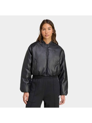 adidas Kadın  Siyah  Mont PLEATHER BOMBER JX5332