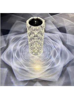 Kristal Masa Lambası Rgb Renk Değiştiren Gece Lambası 16 Renk Dokunmatik Kontrol Kumandalı - Lisinya