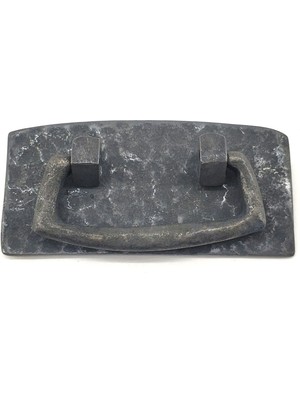 Antika Tarz Dekoratif Pirinç Otantik Dövme Kapı Kulbu - 45X90 Mm, Oksit ( Lisinya )