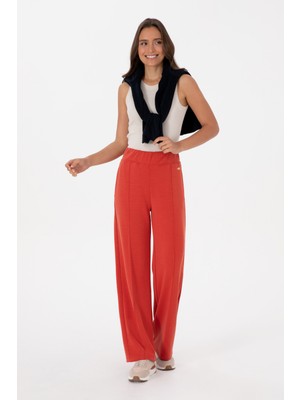 U.S. Polo Assn. Kadın Kiremit Modal Karışımlı Loose Fit Eşofman Altı 50307761-VR026