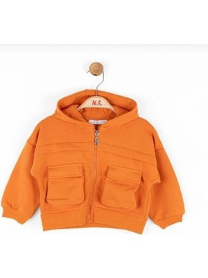 Kız Çocuk Kapüşonlu Fermuarlı Fulya Hırka