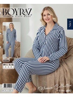 Boyraz 02286 Kadın Süet Uzun Kol Pijama Takımı