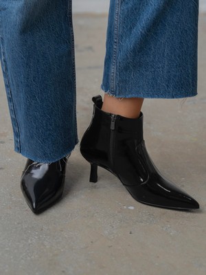 Akdor Siyah Rugan Hakiki Deri Kadın Bot