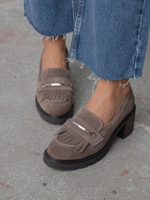 Epis Vizon Süet Hakiki Deri Kadın Makosen