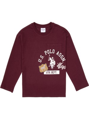 U.S. Polo Assn. Erkek Çocuk Bordo Bisiklet Yaka Süprem Sweatshirt 50316489-VR177