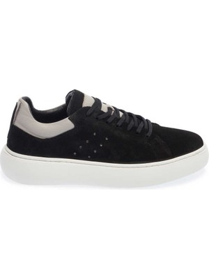 Tergan Siyah Hakiki Süet Deri Erkek Sneaker - E24I1AY56665-A01