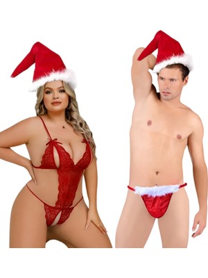 Mulvxbrf BRF02 Büyük Beden  Erkek ve Kadın Yılbaşı Seti (Mulvix)