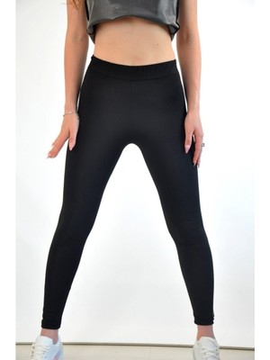 Kadın Siyah Içi Polimer Kaplama Yüksek Bel Termal Içlik Termal Korse Tayt
