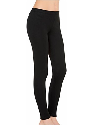 Kadın Siyah Micro Termal Tayt