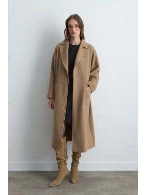 Gusto Klasik Yün Manto - Camel