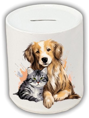 Köpek ve Kedi Temalı Kumbara - Para Biriktirme Kumbarası