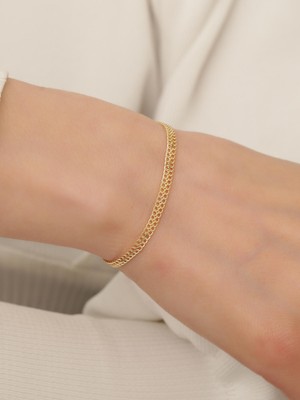 14 Ayar Altın Kalın Viyana Zincir Bileklik