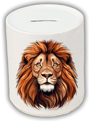 Aslan Baskılı Kumbara - Para Biriktirme Kumbarası