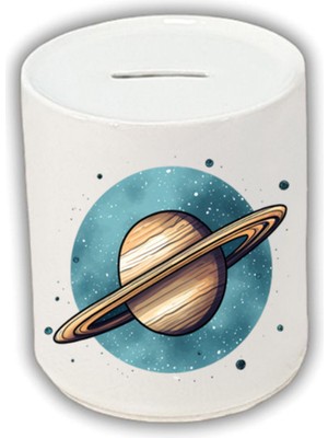 Satürn Baskılı Kumbara - Para Biriktirme Kumbarası