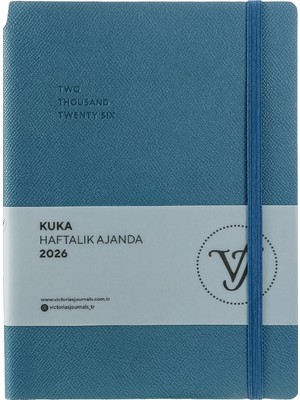 Victoria's Journals Kuka 2026 Haftalık Ajanda A5 (14x21cm) Esnek Kapak Ivory 80gr.