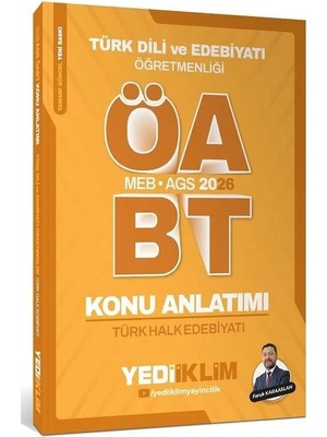 Yediiklim 2026 Öabt Meb-Ags Türk Dili ve Edebiyatı Türk Halk Edebiyatı Konu Anlatımı
