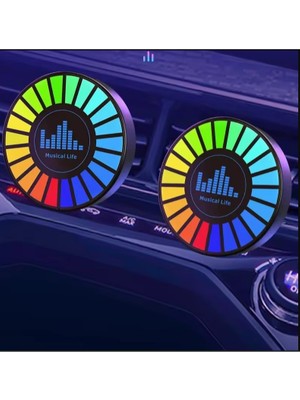 Hevolt Rgb Ses ve Müziğe Duyarlı Ritim Animasyonlu Ekolayzer Araç Içi Kokulu Şarjlı LED Işık 1 Adet