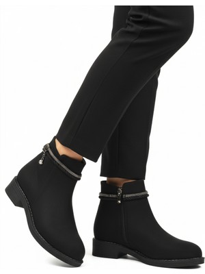 Siyah Zümrüt Fermuarlı Kaymaz Bot 325126 Z