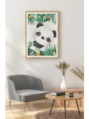 Ahşap Çerçeveli Mdf Tek Tablo Sevimli Hayvanlar Serisi (Kendi Tablo Setinizi Oluşturacağınız Liste) 23 x 32 Çerçeveli 1202