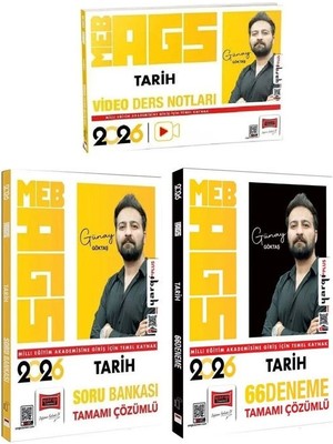 Yargı 2026 Meb-Ags Tarih Video Ders Notları + Soru Bankası + 66 Deneme 3 Lü Set