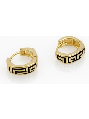 14K Gold Plated Mini Nero Hoop Küpe