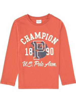 U.S. Polo Assn. Erkek Çocuk Gül Kurusu Bisiklet Yaka Süprem Sweatshirt 50316507-VR026