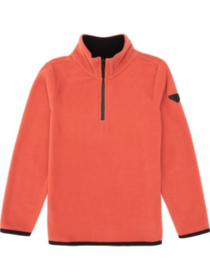 U.S. Polo Assn. Erkek Çocuk Gül Kurusu Fermuarlı Yaka Sweatshirt 50313841-VR026