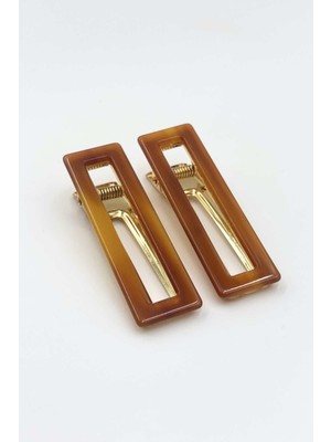 Kemik ve Metal Pens Toka No:9 Dikdörtgen