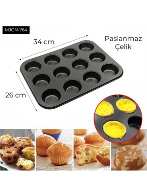 Mulvxkrg KRG02 12 Gözlü Kek Kalıbı (Mulvix)
