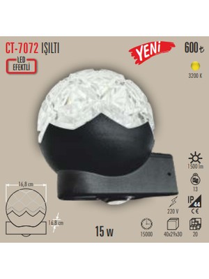 Cata Işıltı CT-7072 LED Efektli Aplik