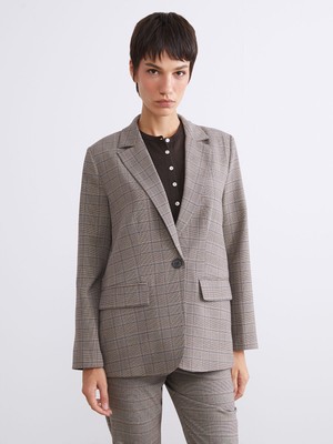 Lc Waikiki Yeni Sezon Ekose Kadın Blazer Ceket