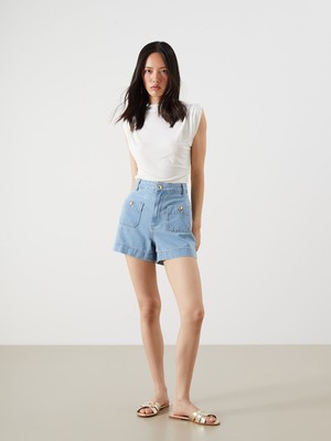 Lc Waikiki Yeni Sezon Standart Fit Kadın Jean Şort